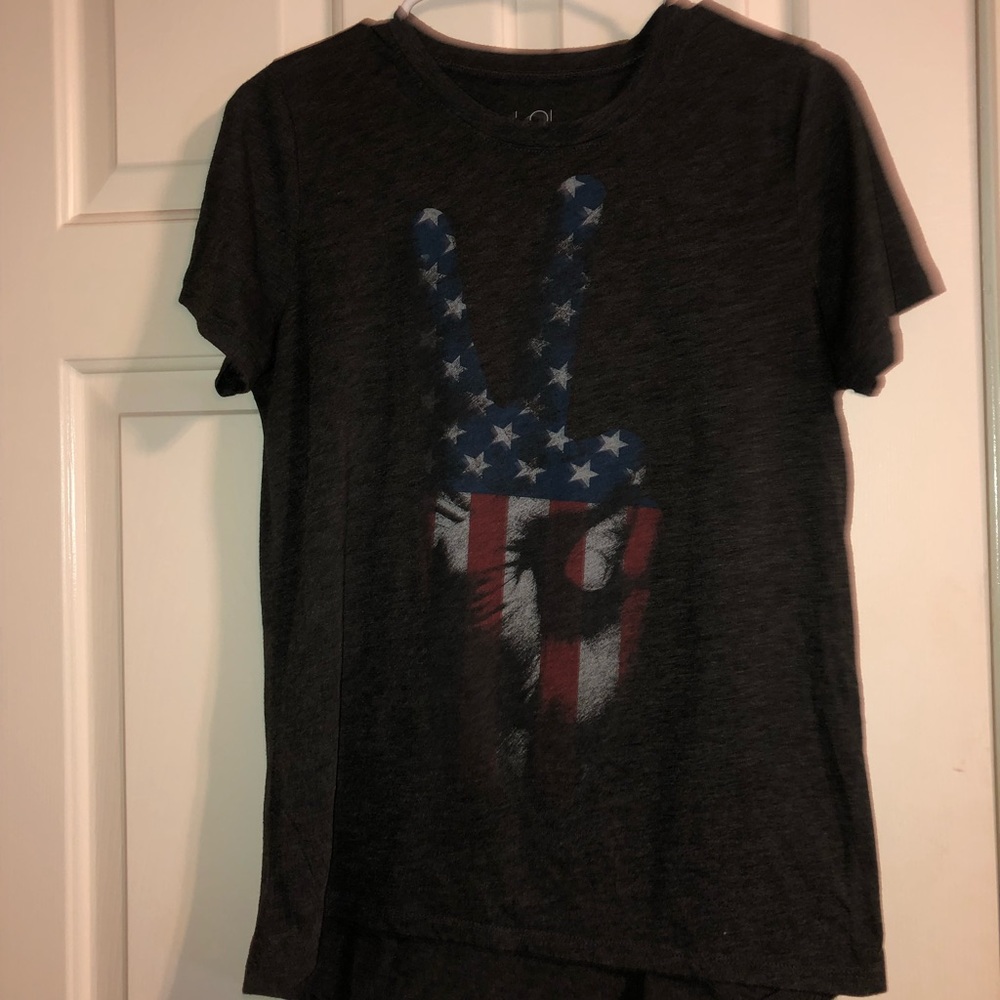 American flag peace sign T-shirt